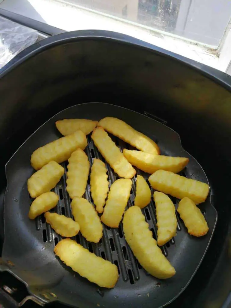 This is what the frozen chips looked like after being cooked!
