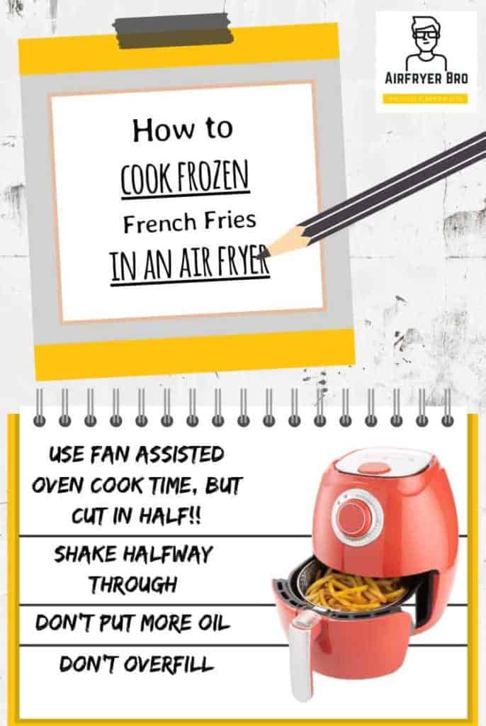 simple instructions for cooking frozen french fries with a hot air fryer