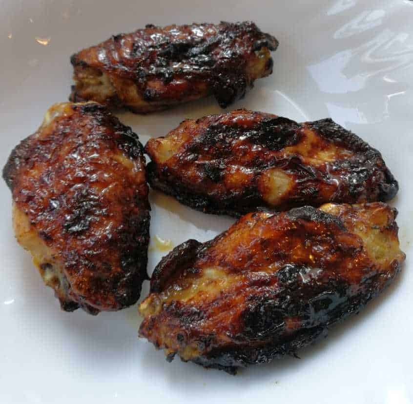 barbecued air fried chicken wings!