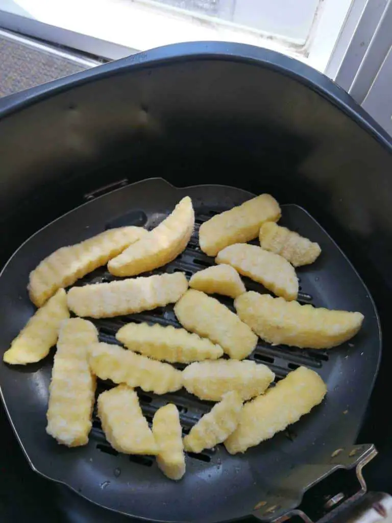 This is how the frozen chips looked before cooking