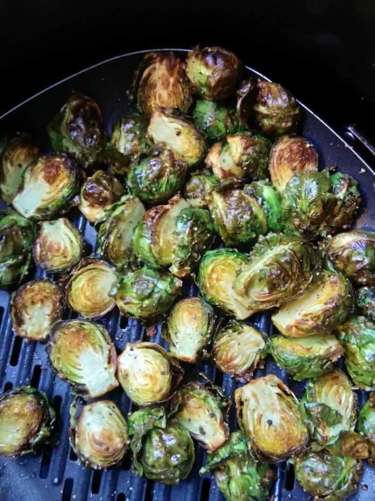 this was our best attempt yet at cooking our brussels in the air fryer!