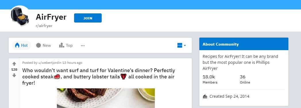 There is a lot of air fryer content over at reddit.