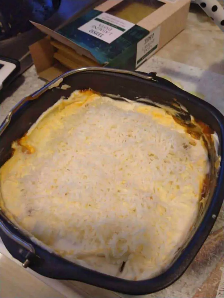 the yummy cheesy top on my lasagna.