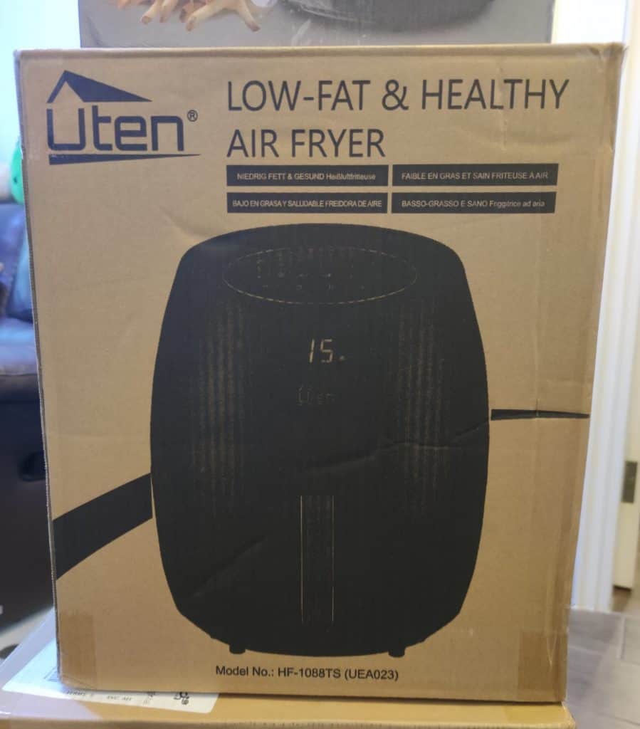 The Uten air fryer box.